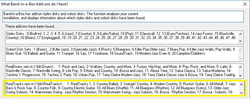 How do I find out what Band-in-a-Box package I currently have and