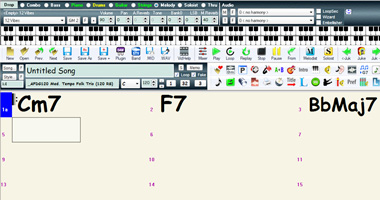 Cm7, F7, Bbmaj7 in first 4 bars of chordsheet.