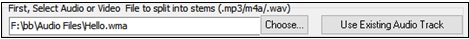 Stem Splitter - Select a file
