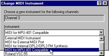Change MIDI Instrument