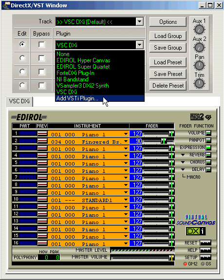 DirectX/VST Window