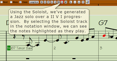 Notation window, showing Soloist track.