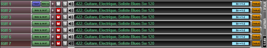 MultiRiff tracks are generated