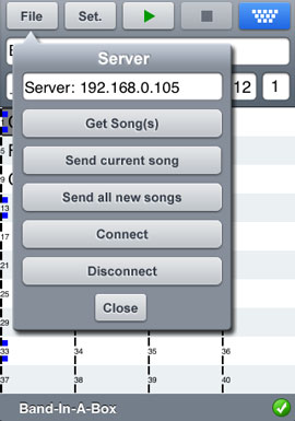 Getting and Sending songs to Band-in-a-Box Desktop
