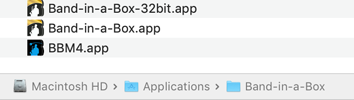 Location of Band-in-a-Box.app