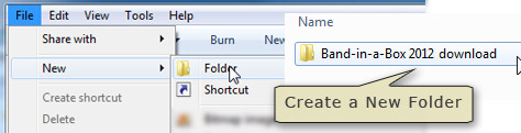 Create a download folder