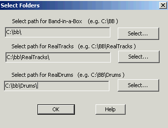 RealBand default paths