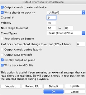 Output Chords to External Device