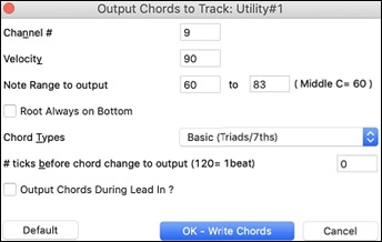 Output Chords to Track