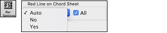 Read Line on Chord Sheet” option in the Edit Settings for Current Bar dialog