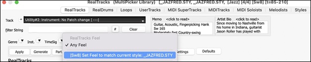 Feel arrow button menu