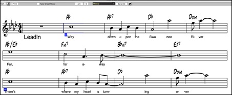 Lead Sheet window 