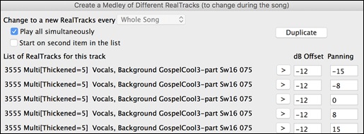 Create a Medley of Different RealTracks