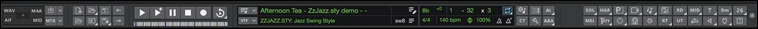 top toolbar