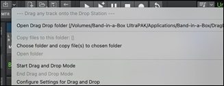 Drop button and its drop-down menu