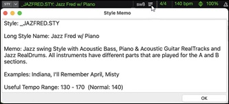 Style Memo Dialog