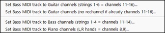 Track Button Menu