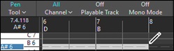 Piano Roll Window - Ruler panel