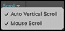 Piano Roll Window - Scroll menu 