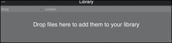 Stem Splitter Player - A file being dropped onto Library