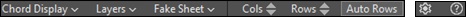 Chord Sheet toolbar