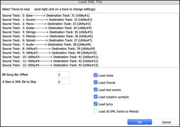 Load XML File dialog