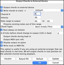 Output Chords to External Device