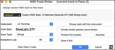 Custom MIDI Tracks Picker (modal)