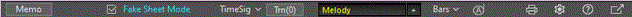 Lead Sheet toolbar