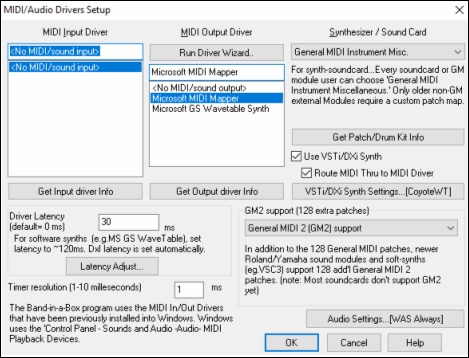 microsoft midi mapper settings