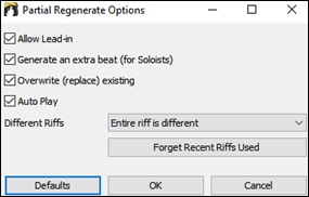partial regeneration options