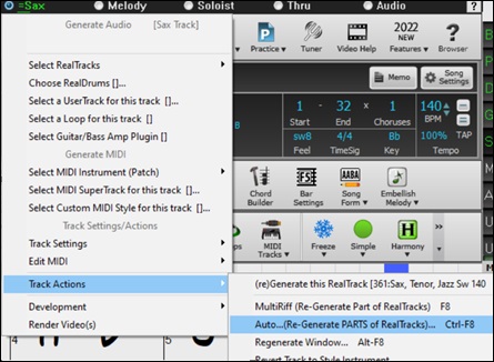 track right click menu