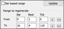 range selection area in regeneration window