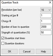 Quantize Track