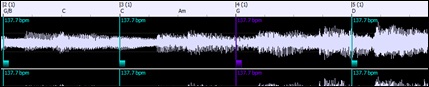 Audio Edit Window- bar lines entered