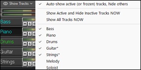 Tracks window - [Show Tracks] button