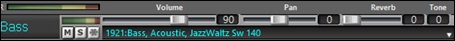 Tracks Window - Volume/Pan/Reverb/Tone Labels 