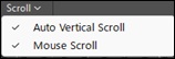 Piano Roll Window - Scroll menu
