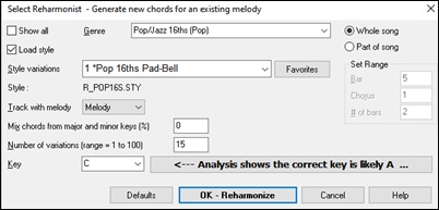 Select Reharmonist dialog (auto)