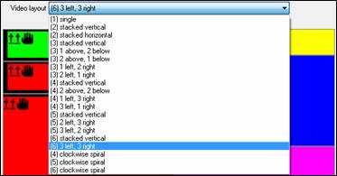 Generate Video dialog - video layout selector