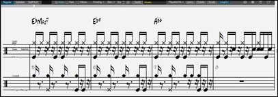 Notation Window - Drum Notation