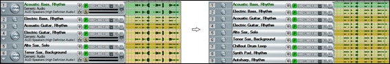 right-click on the Tracks window - Tracks Window and Mixer Window | Reset Tracks Window
